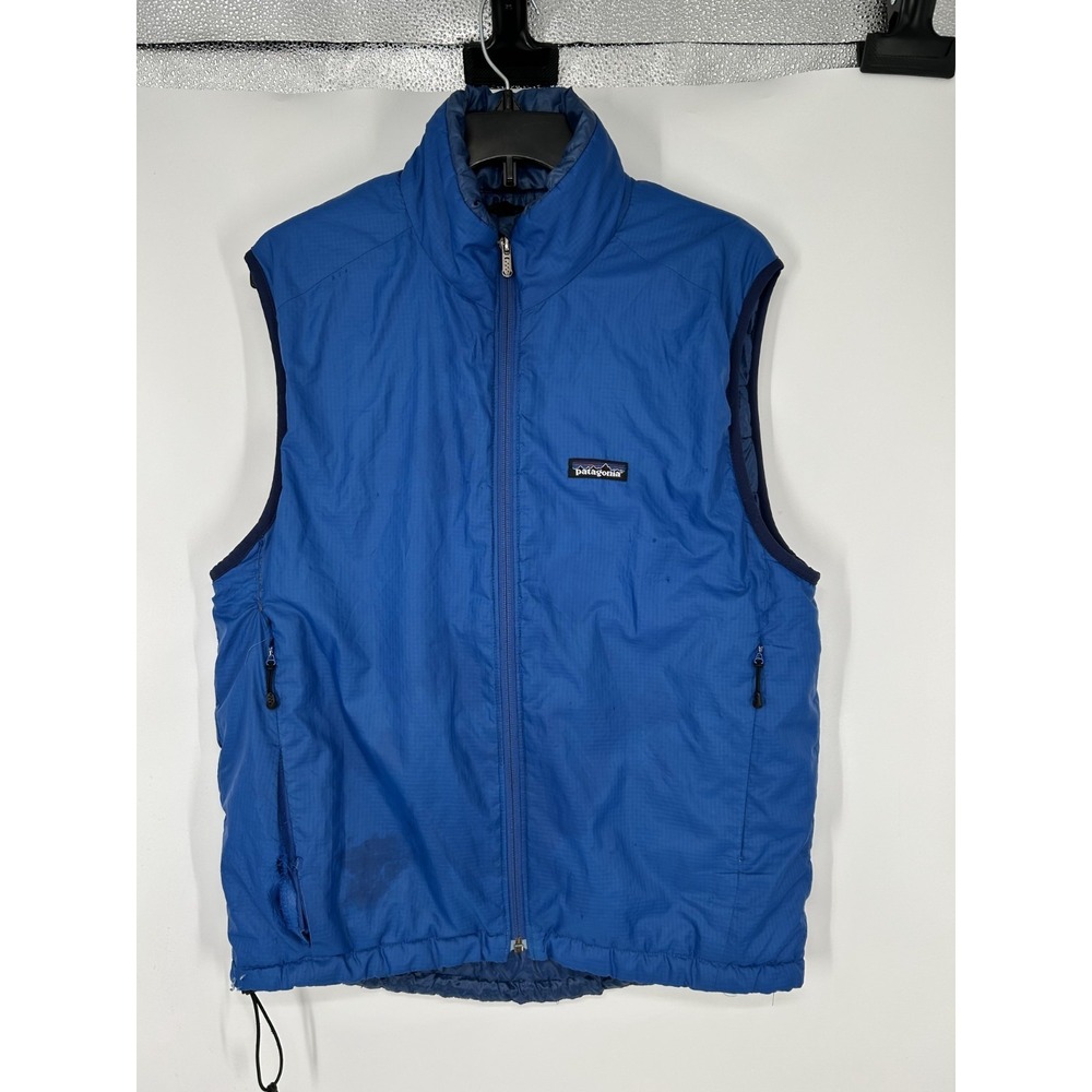 Patagonia Micro Puff Vest Full Zip Up 83995 Puffer Insulated Mens Medium Blue